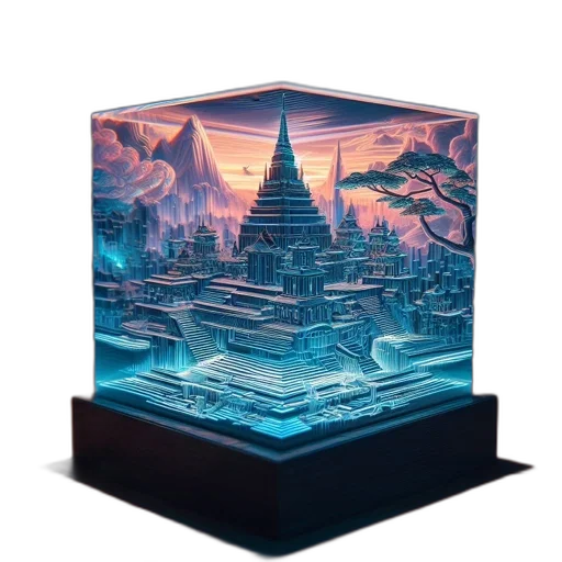 crown, jewelry, furniture, concept art, fantasy art, vaporwave, 3d render, snow transparent PNG cut-out