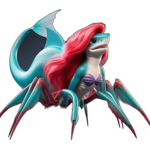 creature, animal, concept art, fantasy art, 3d render, comic book art, unusual, sea transparent PNG cut-out