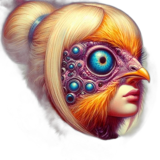 mask, face, fantasy art, photorealistic, concept art, oil painting, female, figure transparent PNG cut-out