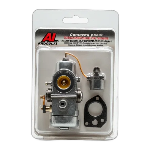 robot, package, carburetor, kit, marvel-schebler, engine, displayed, includes transparent PNG cut-out