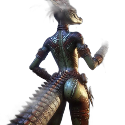 dragon, creature, animal, staff, concept art, 3d render, fantasy art, reptilian transparent PNG cut-out