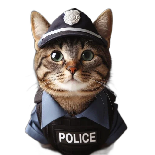 staff, animal, hat, face, photorealistic, concept art, anthropomorphized, feline transparent PNG cut-out