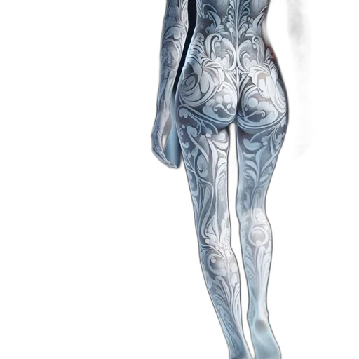 dress, concept art, 3d render, fantasy art, photorealistic, blue, monochrome, array transparent PNG cut-out