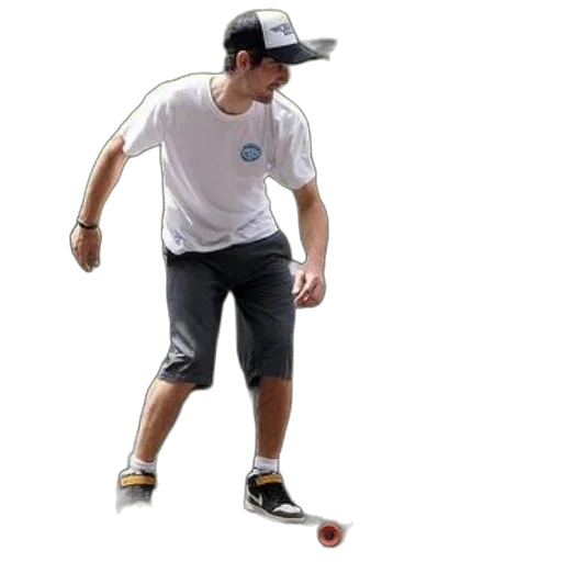 shoes, hat, photorealistic, 3d render, concept art, man, white, t-shirt transparent PNG cut-out