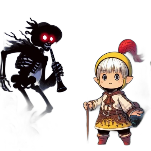 creature, robot, concept art, pixel art, 3d render, anime, mystic, forest transparent PNG cut-out
