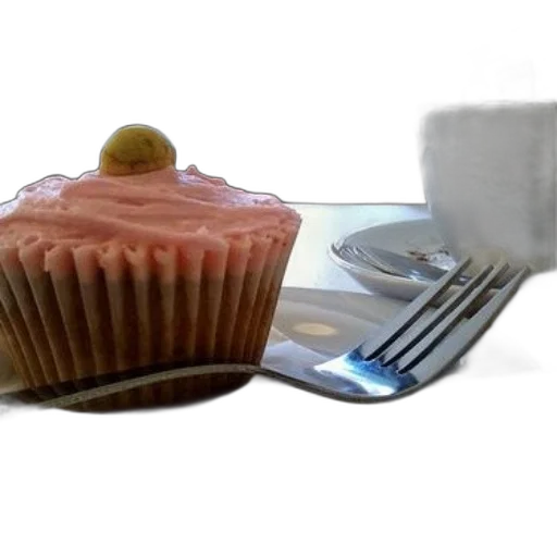 food, crown, 3d render, photorealistic, delicious, cupcake, pink, frosting transparent PNG cut-out
