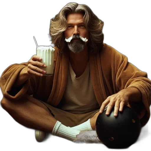 food, concept art, photorealistic, vaporwave, pixel art, man, long, hair transparent PNG cut-out