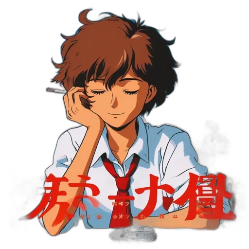 face, mask, anime, vaporwave, pixel art, concept art, poster, movie transparent PNG cut-out