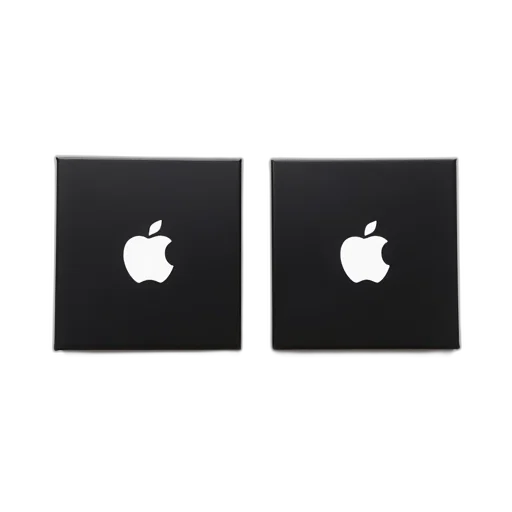 monochrome, two, identical, black, rectangular, objects, white, logo transparent PNG cut-out