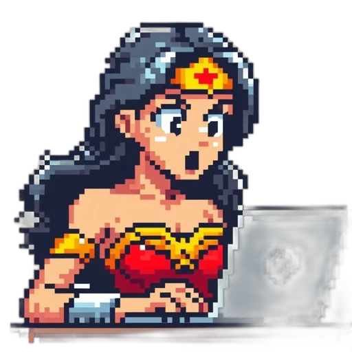 jewelry, pixel art, comic book art, cartoon, fantasy art, female, character, dark transparent PNG cut-out