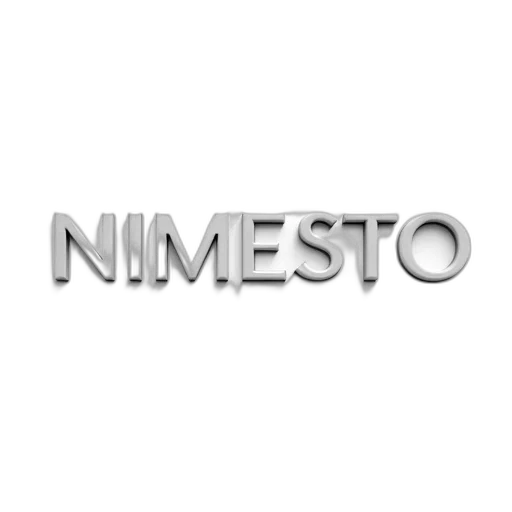 staff, 3d render, photorealistic, white, background, word, nimesto, bold transparent PNG cut-out