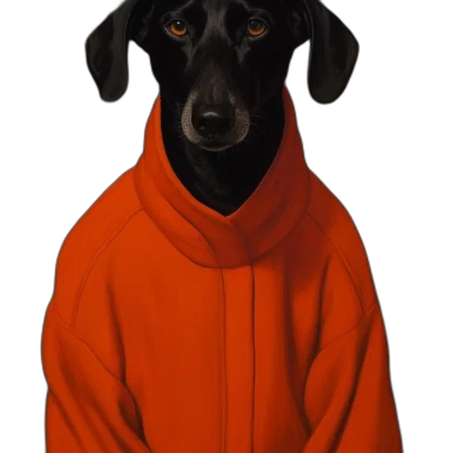 jacket, animal, dress, creature, photorealistic, oil painting, concept art, 3d render transparent PNG cut-out