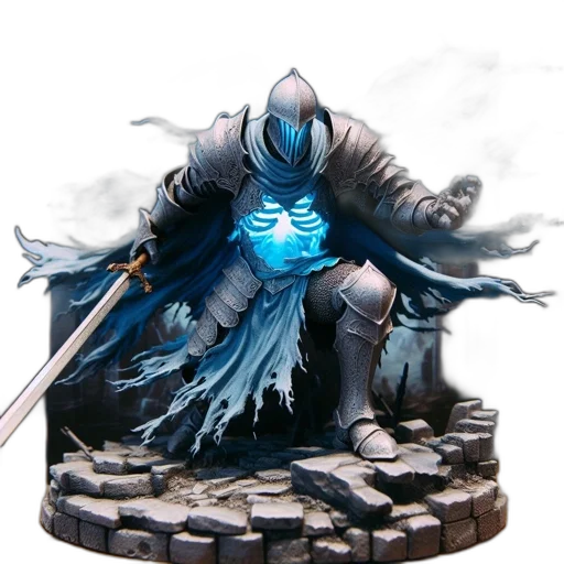 mask, sword, dragon, staff, concept art, fantasy art, 3d render, comic book art transparent PNG cut-out
