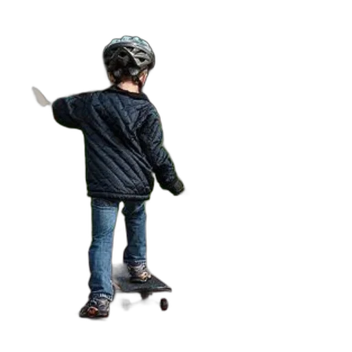 jacket, robot, hat, staff, 3d render, concept art, photorealistic, child transparent PNG cut-out