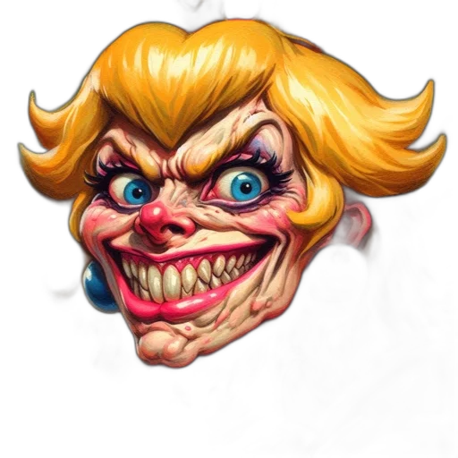 face, mask, creature, concept art, comic book art, photorealistic, 3d render, caricature transparent PNG cut-out