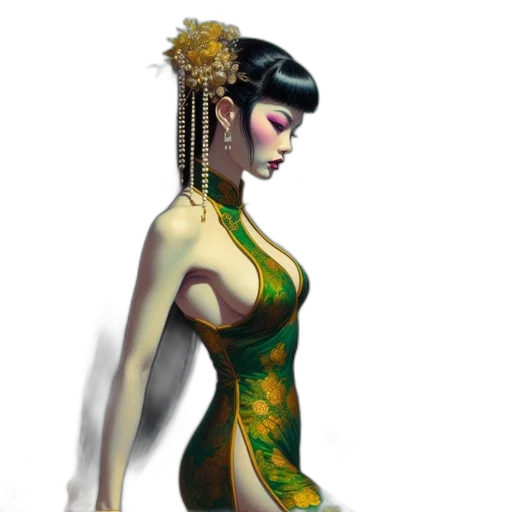dress, jewelry, staff, crown, concept art, fantasy art, 3d render, photorealistic transparent PNG cut-out