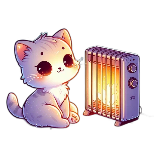 animal, pixel art, concept art, vaporwave, cartoon, fire, animated, cat transparent PNG cut-out