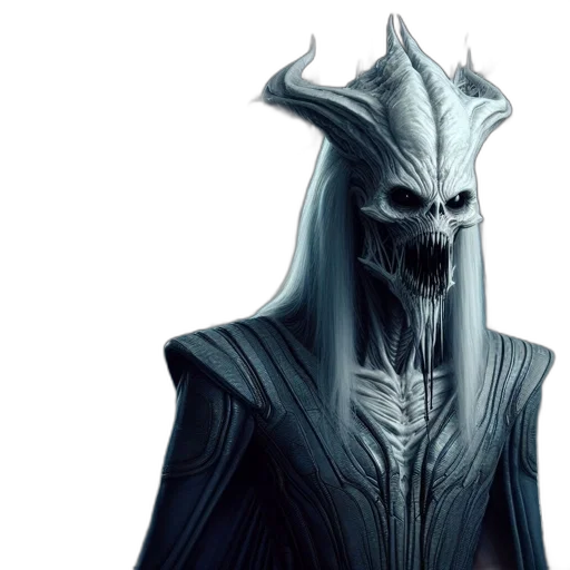 mask, face, creature, concept art, fantasy art, 3d render, comic book art, dark transparent PNG cut-out