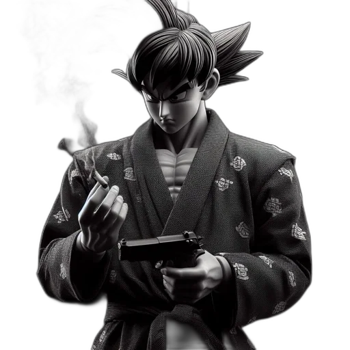 staff, jacket, weapon, dragon, fantasy art, concept art, cyberpunk, comic book art transparent PNG cut-out