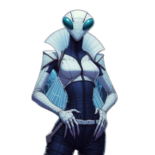 robot, mask, jacket, concept art, cyberpunk, 3d render, comic book art, blue transparent PNG cut-out