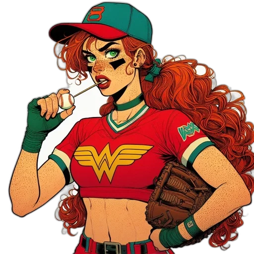 comic book art, cartoon, concept art, pixel art, animated, character, sporting, red transparent PNG cut-out