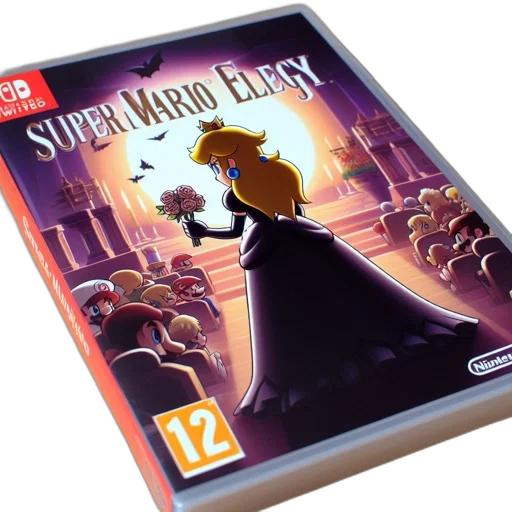 concept art, pixel art, super, mario, elegy, princess, peach, stands transparent PNG cut-out