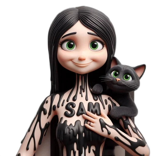 dress, concept art, 3d render, fantasy art, cartoon, animated, character, sam transparent PNG cut-out