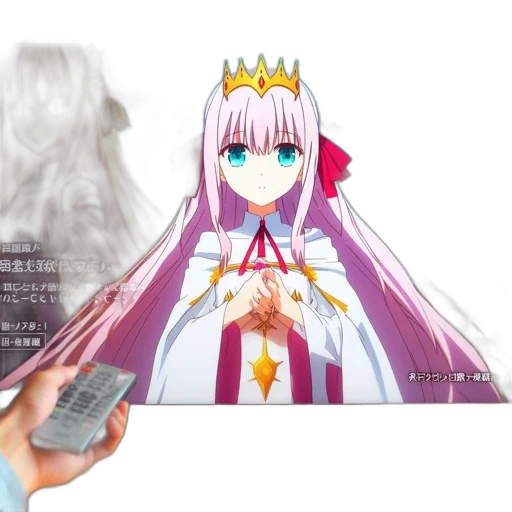 crown, weapon, dress, sword, anime, 3d render, concept art, vaporwave transparent PNG cut-out