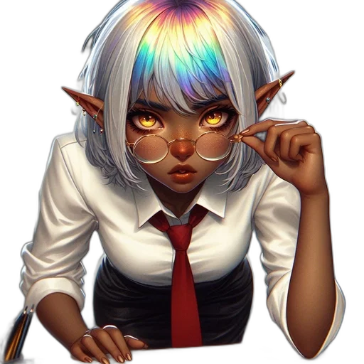 staff, face, fantasy art, concept art, pixel art, anime, neon lights, character transparent PNG cut-out