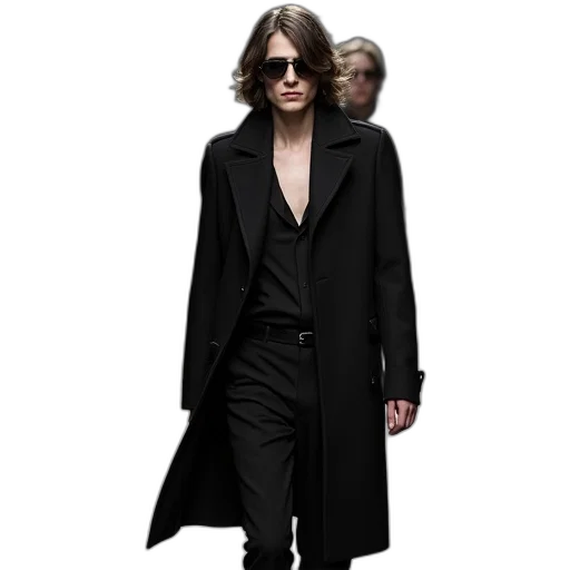 jacket, dark, monochrome, giorgio transparent PNG cut-out