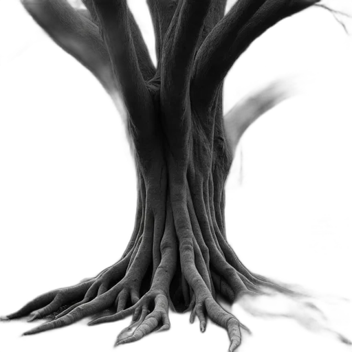 tree, hair, creature, dragon, photorealistic, concept art, pencil sketch, fantasy art transparent PNG cut-out