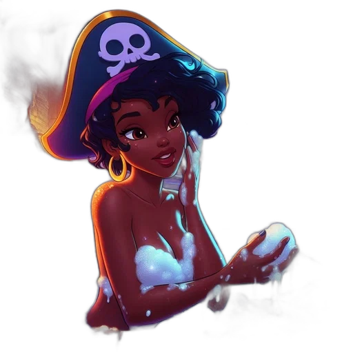 crown, hat, concept art, fantasy art, cartoon, comic book art, neon lights, fire transparent PNG cut-out