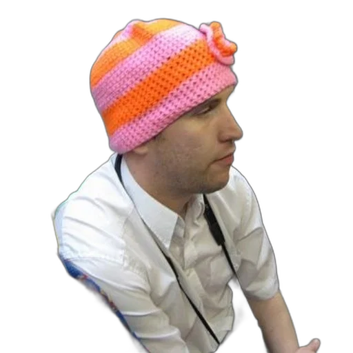 hat, staff, vaporwave, 3d render, pastel, man, wearing, pink transparent PNG cut-out