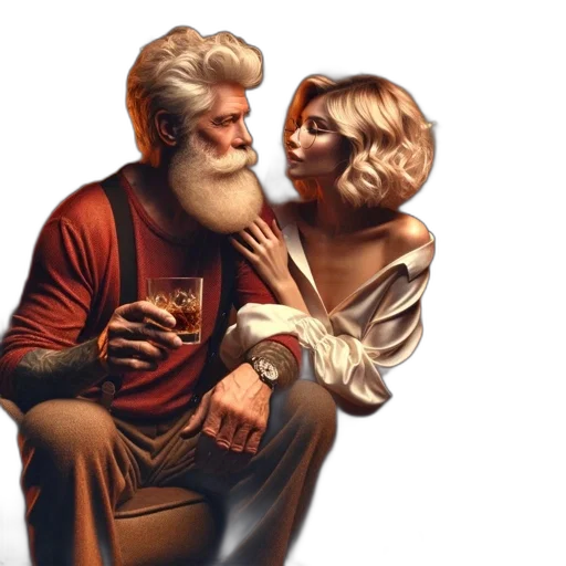 concept art, comic book art, fantasy art, pixel art, fire, individual, resembling, santa transparent PNG cut-out