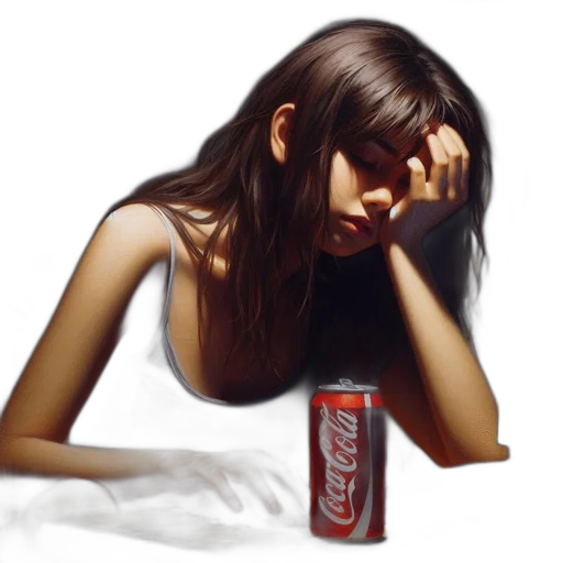 bottle, face, food, photorealistic, oil painting, concept art, fantasy art, neon lights transparent PNG cut-out