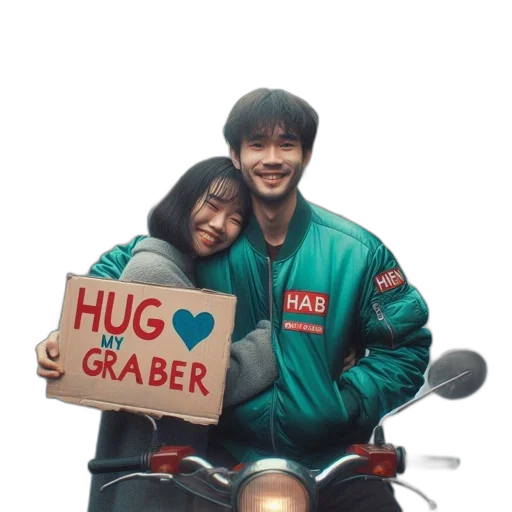 jacket, man, hab, hugs, woman, hug, graber, sign transparent PNG cut-out