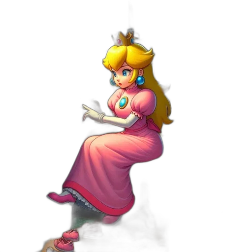 dress, crown, staff, weapon, concept art, pixel art, 3d render, vaporwave transparent PNG cut-out