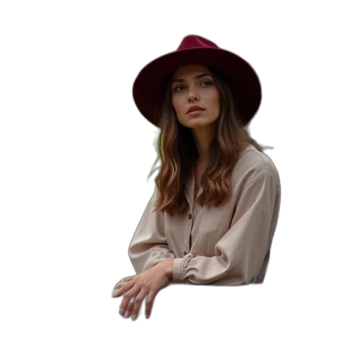 hat, jacket, jewelry, staff transparent PNG cut-out