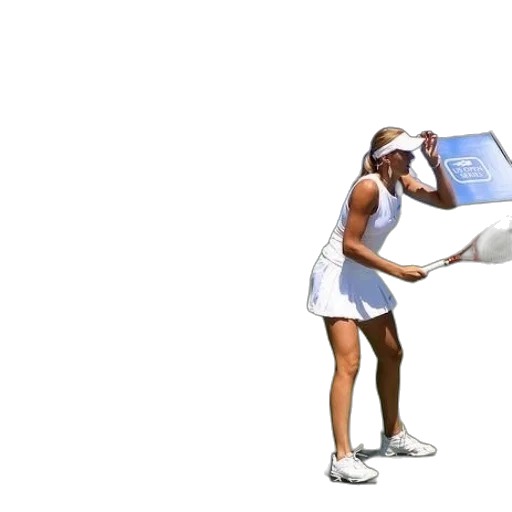 staff, 3d render, photorealistic, concept art, pixel art, woman, white, tennis transparent PNG cut-out