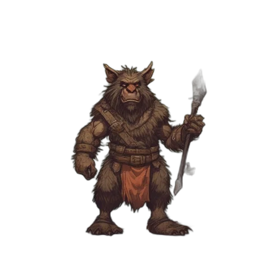 staff, creature, animal, concept art, fantasy art, pixel art, 3d render, earth tones transparent PNG cut-out