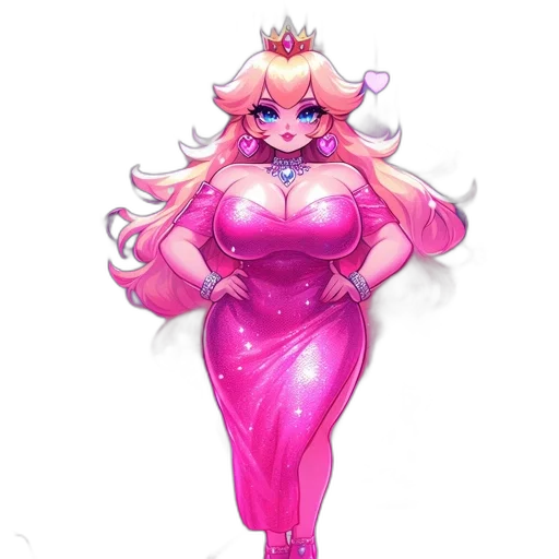 dress, crown, concept art, pixel art, fantasy art, vaporwave, pastel, neon transparent PNG cut-out