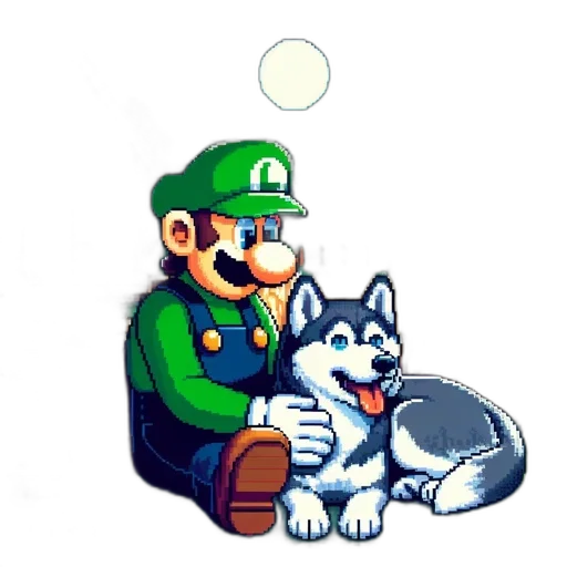 animal, staff, mask, creature, pixel art, concept art, watercolor, comic book art transparent PNG cut-out