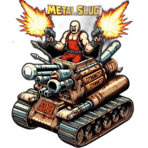 weapon, robot, comic book art, concept art, pixel art, muscular, man, rides transparent PNG cut-out
