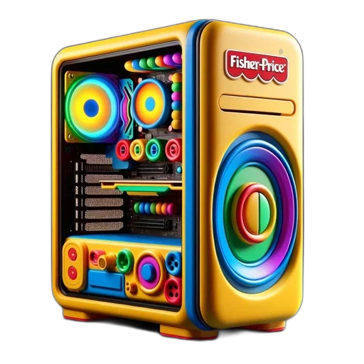 3d render, colorful, neon, image, displays, custom-designed, yellow, computer transparent PNG cut-out