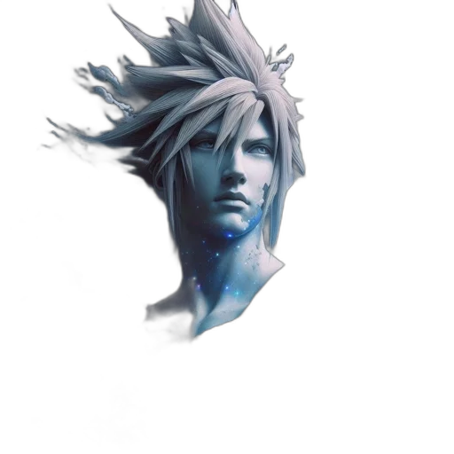 face, mask, hair, creature, concept art, fantasy art, 3d render, photorealistic transparent PNG cut-out