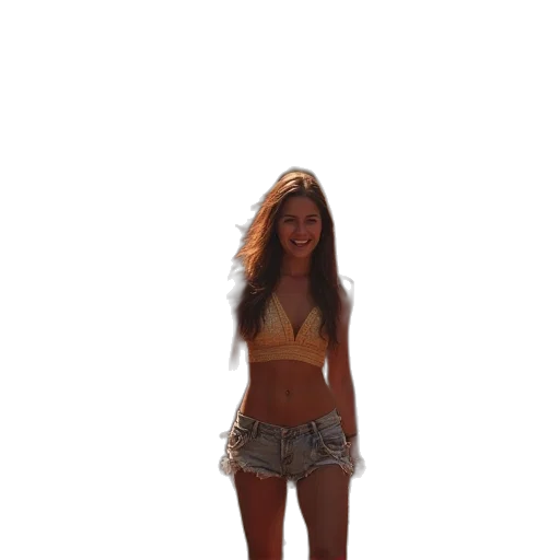 dress, staff, jacket, hair transparent PNG cut-out