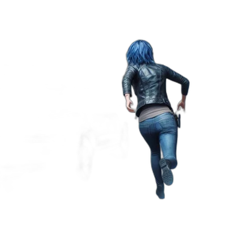 jacket, robot, dress, creature, concept art, 3d render, pixel art, photorealistic transparent PNG cut-out