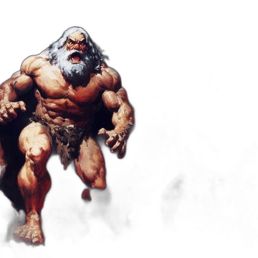 creature, concept art, fantasy art, comic book art, photorealistic, muscular, man, brandishes transparent PNG cut-out
