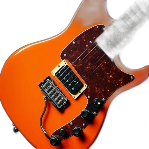 weapon, 3d render, photorealistic, orange transparent PNG cut-out