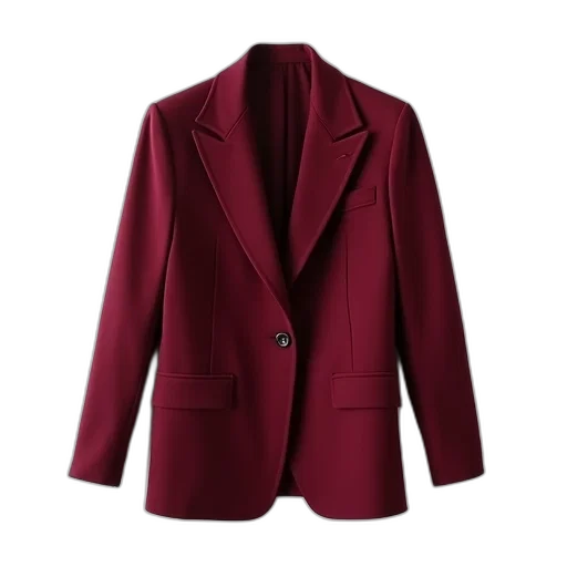 jacket, red, maroon, blazer transparent PNG cut-out